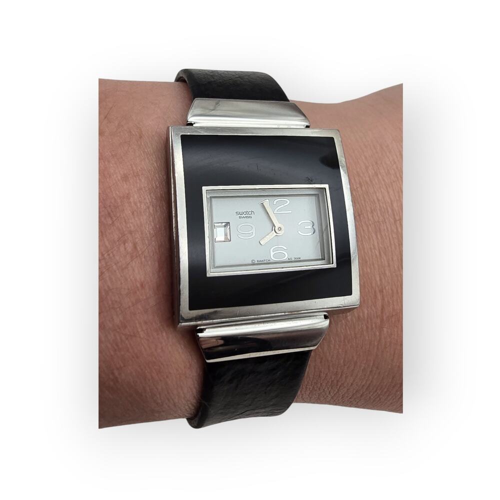 Swatch Rectangular Quartz Watch AG 2006 Adjustabl… - image 5